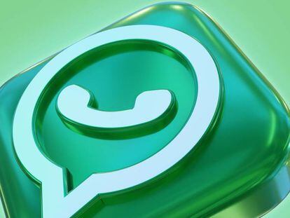 Logo de WhatsApp en tres dimensiones
