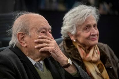 Jordi Pujol y su esposa, Marta Ferrusola, en una imagen de archivo de 2020.
