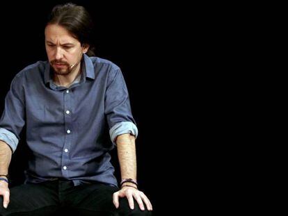 Pablo Iglesias, en un encuentro el s&aacute;bado pasado.