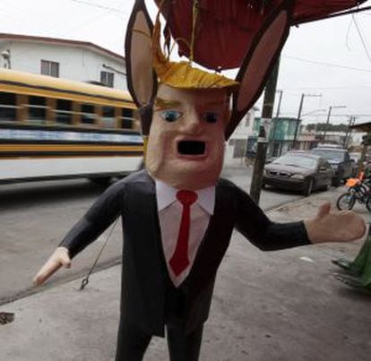 Una piñata de Donald Trump en Reynosa, México.
