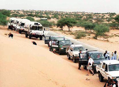 Caravana de Barcelona-Acciò Solidària, en 2007 en Mauritania.