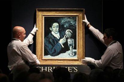 <i>El bebedor de absenta,</i> de Picasso, subastado el 24 de junio en Christie's de Londres.
