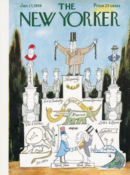 Saul Steinberg, Portada de 'The New Yorker' de 17/01/1959.