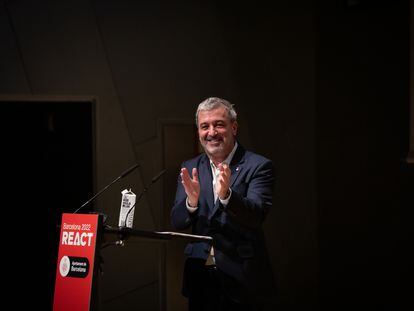 jAUME Collboni aplaude tras intervenir el miércoles la inauguración de las jornadas React.