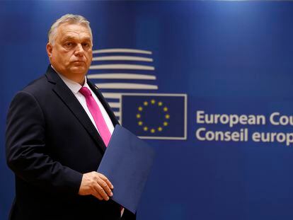El primer ministro húngaro, Viktor Orbán, a su llegada al Consejo Europeo en Bruselas, el pasado 26 de octubre en Bruselas.