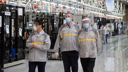 Visita de José Vicente de los Mozos, presidente de Renault España, a la fábrica de la compañía en Valladolid.