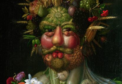 Retrato de Rodolfo II en traje de Vertumno, por Giuseppe Arcimboldo (c. 1590)