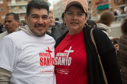 Attendees at the evangelical event held at the Viatalegre Palace.  