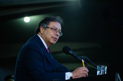El presidente de Colombia, Gustavo Petro, durante un discurso en Bogotá, el 15 de enero de 2023.