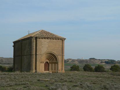 Ermita del antiguo monasterio de Puilampa, en Sádaba (Zaragoza).