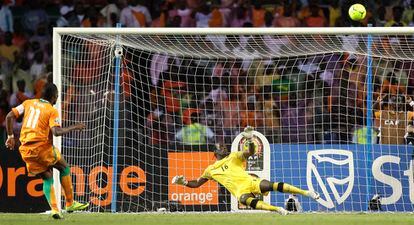 Final de la Copa África, Zambia-Costa de Marfil, Drogba falla durante el partido un penalty
