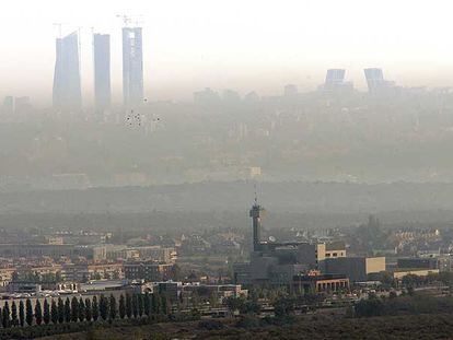 Imagen de la contaminación sobre Madrid