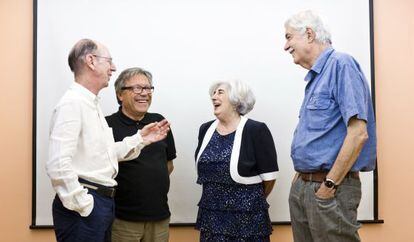 De izquierda a derecha, Jos&eacute; Sanroma, Eladio Garc&iacute;a Castro, Francisca Sauquillo y Eugenio del R&iacute;o.