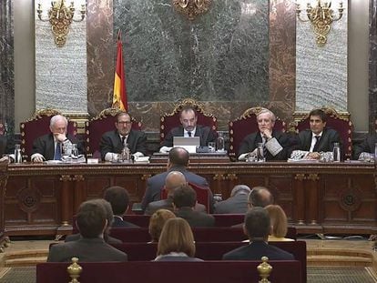 Oriol Junqueras durante su turno de última palabra este miércoles en la 52ª jornada del juicio del procés.