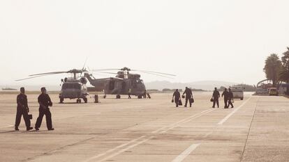 Pista para helicópteros en la base naval de Rota.