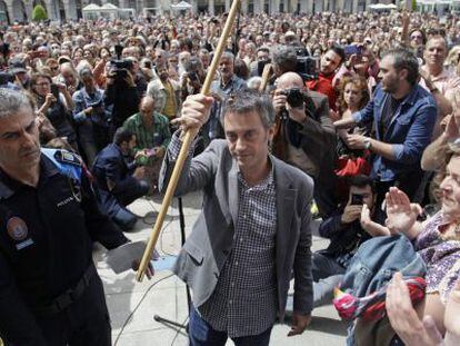 Xulio Ferreiro, tras ser proclamado regidor.