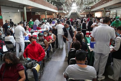 Un centro de vacunación en Ciudad de México, la semana pasada.