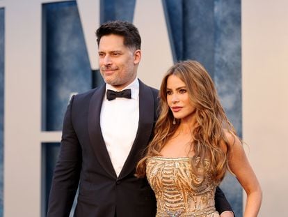 Joe Manganiello y Sofía Vergara, en una fiesta posterior a los Oscar, el 12 de marzo de 2023 en Beverly Hills, California.