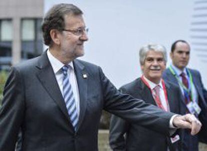 El presidente espa&ntilde;ol Mariano Rajoy a su llegada a la sede del Consejo de Europa en Bruselas.