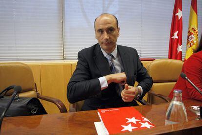 Sergio Gamón, durante su comparecencia en la Asamblea de Madrid.