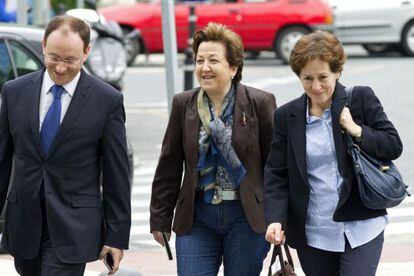 Pilar Farjas llegando al juzgado para declarar como testigo