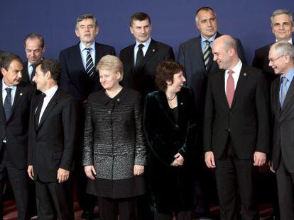 La foto de familia de la reuni&oacute;n de l&iacute;deres de la Uni&oacute;n Europea, en Bruselas, B&eacute;lgica. 