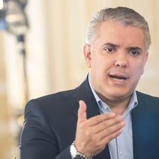 El presidente de Colombia Iván Duque, durante una entrevista con EL PAÍS  en el Palacio de Nariño en Bogotá el 30 de mayo de 2021. 