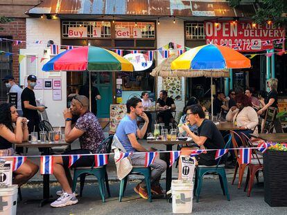 Una terraza en West Village, en Nueva York, el 26 de junio.