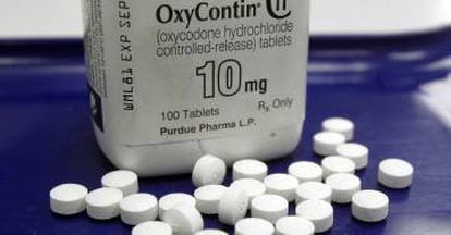 Una foto de archivo muestra pastillas de OxyContin.