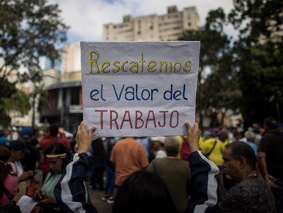 Protestas de los trabajadores de la educación el pasado 15 de enero en Caracas.