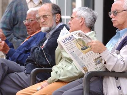 Grupo de jubilados en Canarias.