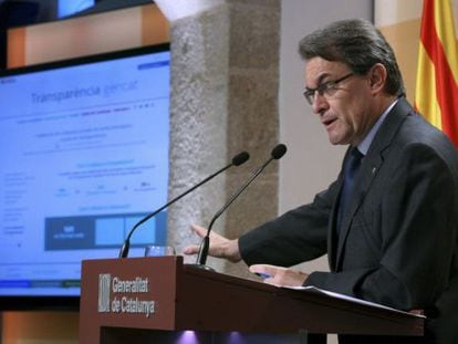 Mas, en la presentaci&oacute;n del portal de la Generalitat.