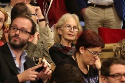 Eugenia Parejo aquest dimarts a l'hemicicle del Parlament.