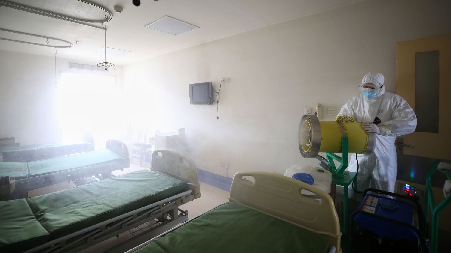 Hospital de Wuhan en China. (Photo by STR / AFP)