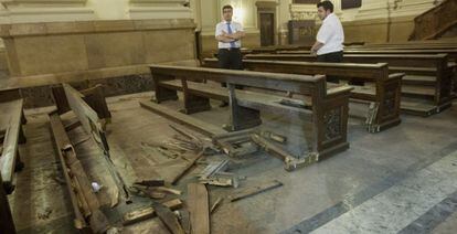 Imagen de los destrozos causados por el artefacto explosivo en El PIlar