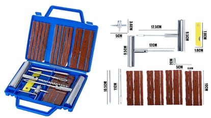 Kit De Reparación De Neumáticos Para Coche, Herramientas Para Tapar  Pinchazos, Emergencia Para Neumáticos, Kit De Reparación Con Pegamento Para  Tiras De Neumáticos, Accesorios Para Coche, Moda de Mujer