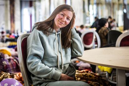 Alexandra Kustarnikova, en un hotel de Suceava, el viernes.