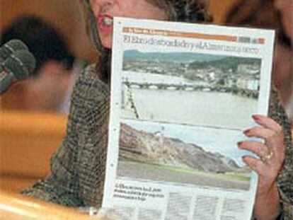 La senadora Mar Agüero, del PP, en un momento del debate.