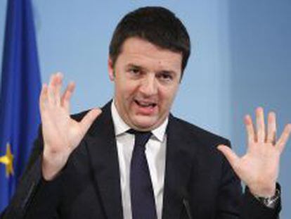 El primer ministro Matteo Renzi, hoy.  