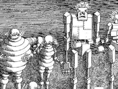 Ilustraci&oacute;n de Ciber&iacute;ada, de Stanislaw Lem
 