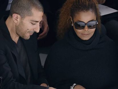 Janet Jackson y su esposo Wissam Al Mana, en el desfile de Hermès en París el año pasado.