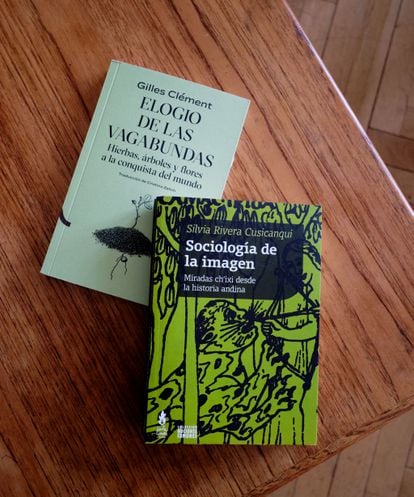 Two books that have traveled with her from Mexico to Germany.
