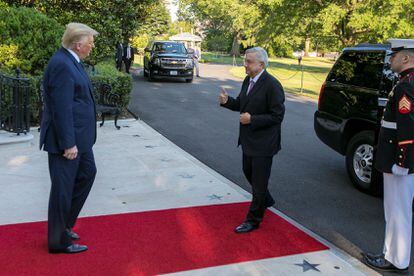 López Obrador se encuentra con Trump en la Casa Blanca para la cena con los empresarios.