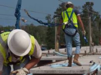 Construcci&oacute;n de una autopista de Ferrovial en Texas. 