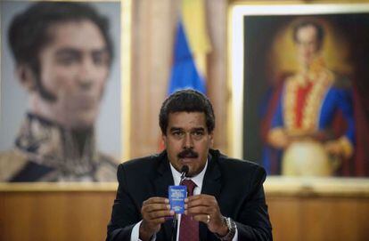 Nicolás Maduro en rueda de prensa.