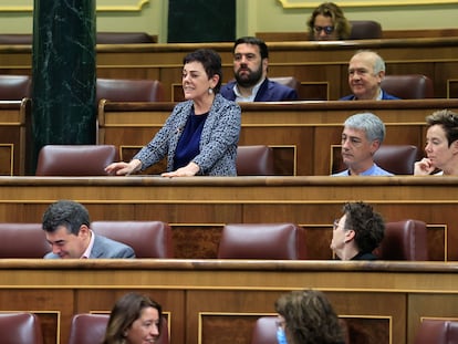 La portavoz de EH Bildu, Mertxe Aizpurua, el pasado 22 de febrero durante una sesión de control al Gobierno en el Congreso de los Diputados.