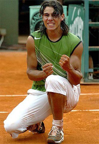 Rafael Nadal, en su partido de ayer.