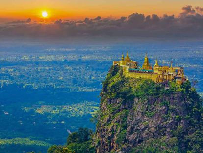 Monte Popa, uno de los iconos de Birmania