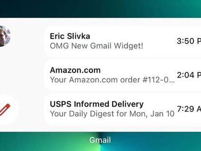 Llega un nuevo 'widget' a Gmail para iPhone.
