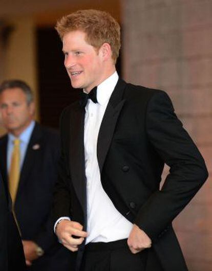El príncipe Enrique de Inglaterra a su llegada a la cena de gala del Comité Atlántico.